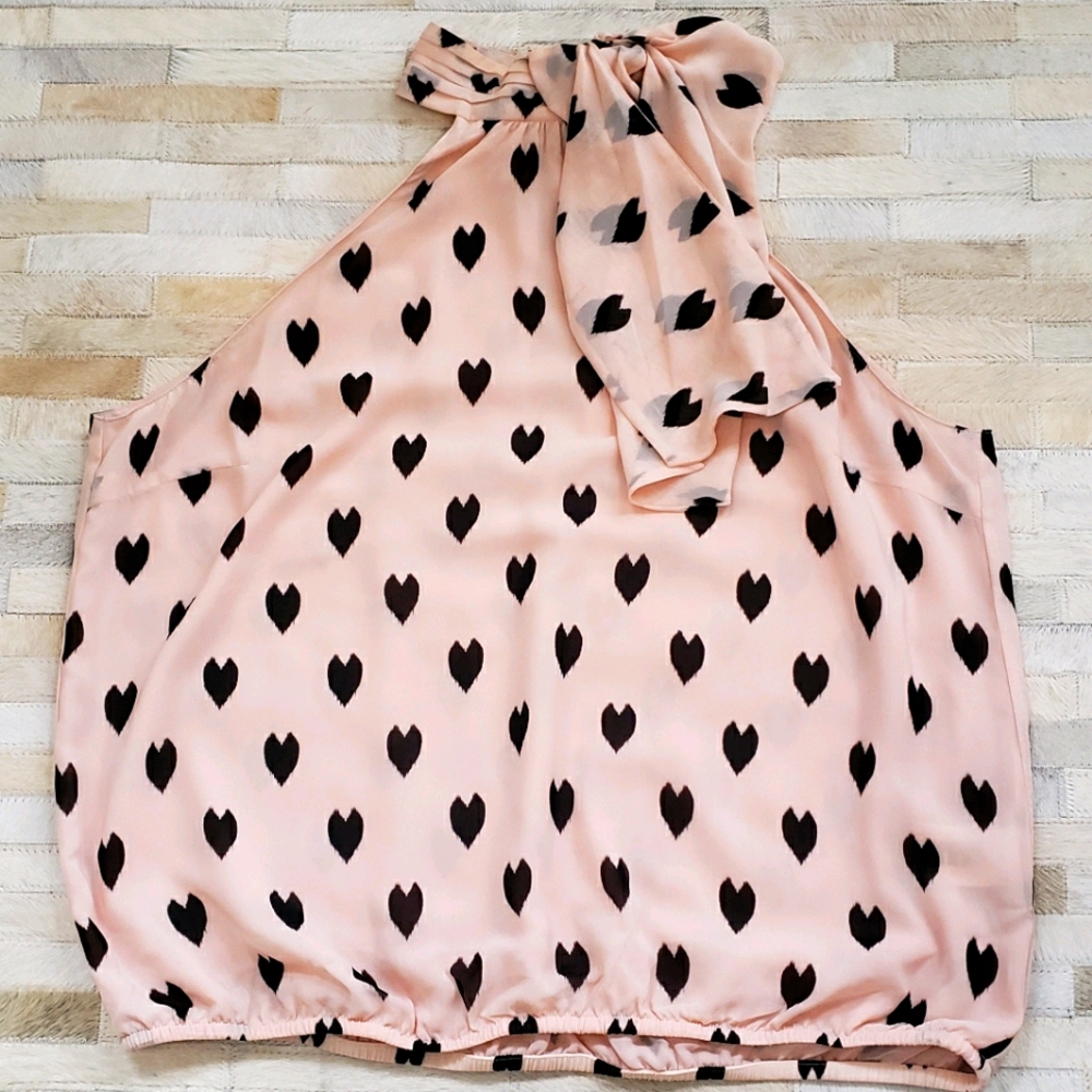 H&M Halter Heart Print Shirt